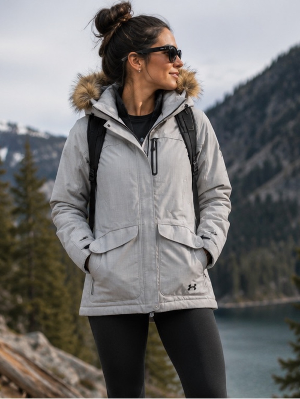 Women's Under Armour Coldgear Infrared Ski/Snowboard Grey Jacket XS